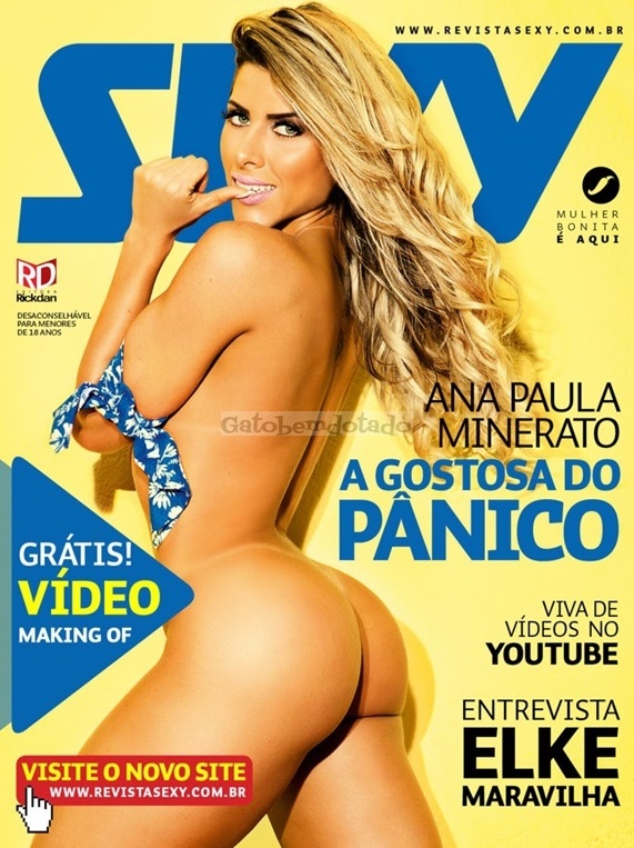 Ana Paula Minerato pelada na Revista Sexy de Agosto 2014