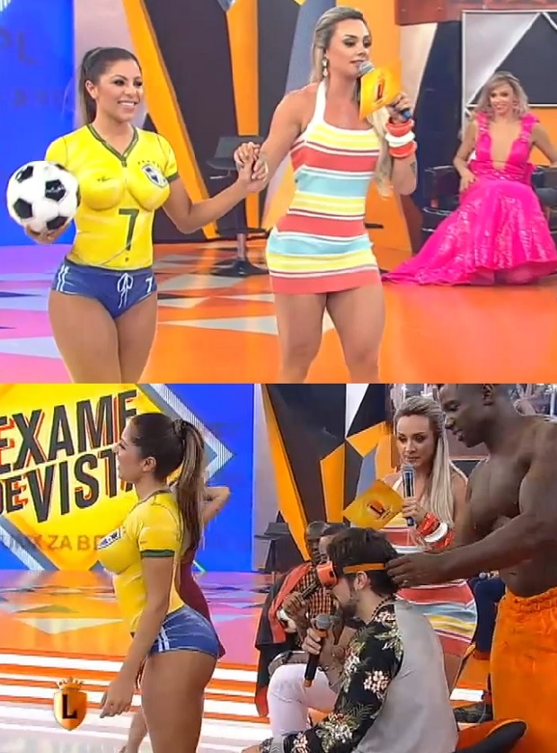 Andressa Ferreira pelada no Legendários com pintura corporal