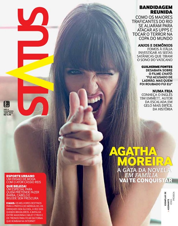 Agatha Moreira e Verônica Zardo semi nuas na Revista Status