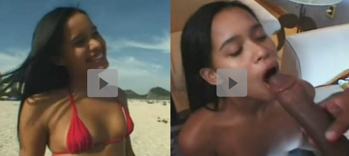 Novinha carioca linda fodendo com negro bem dotado americano