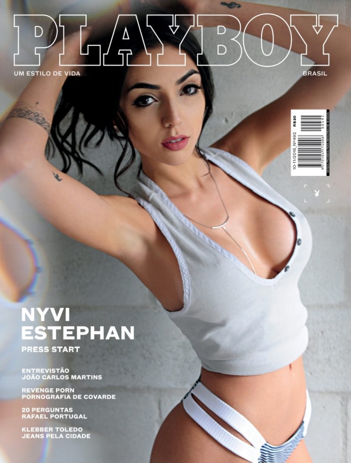 Nyvi Estephan pelada na Revista Playboy de Outubro 2016