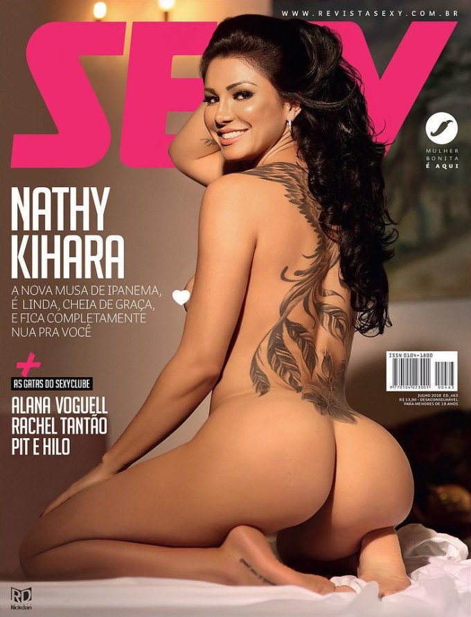 Nathy Kihara pelada na Revista Sexy de Julho 2018